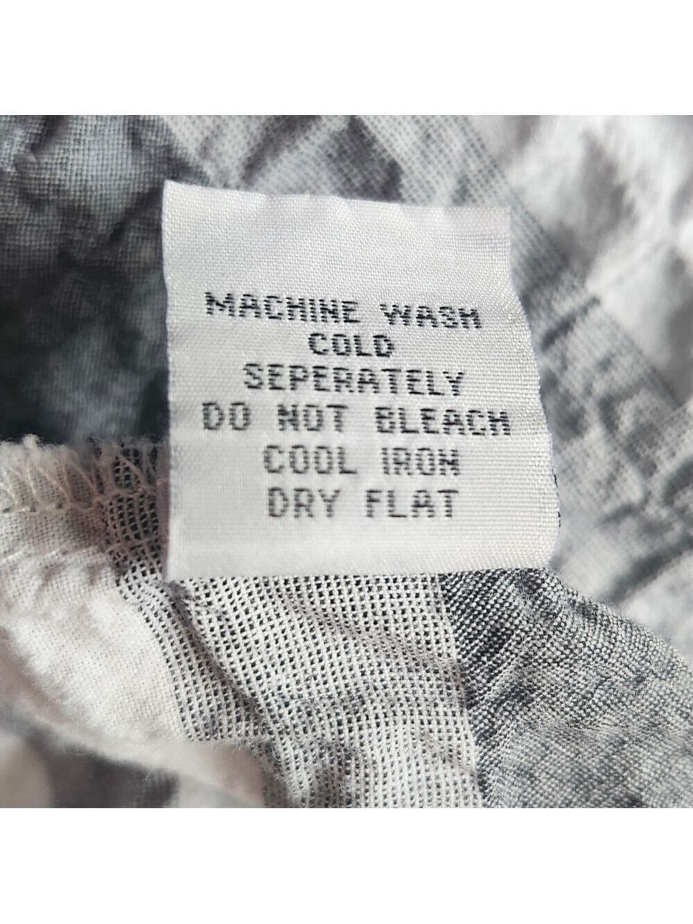 Habitat Lightweight Cotton Striped Top in White and Gray Sz M - Picture 9 of 9